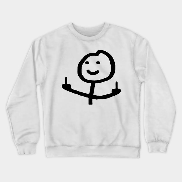 Middle Finger Stickman Crewneck Sweatshirt by herry.le